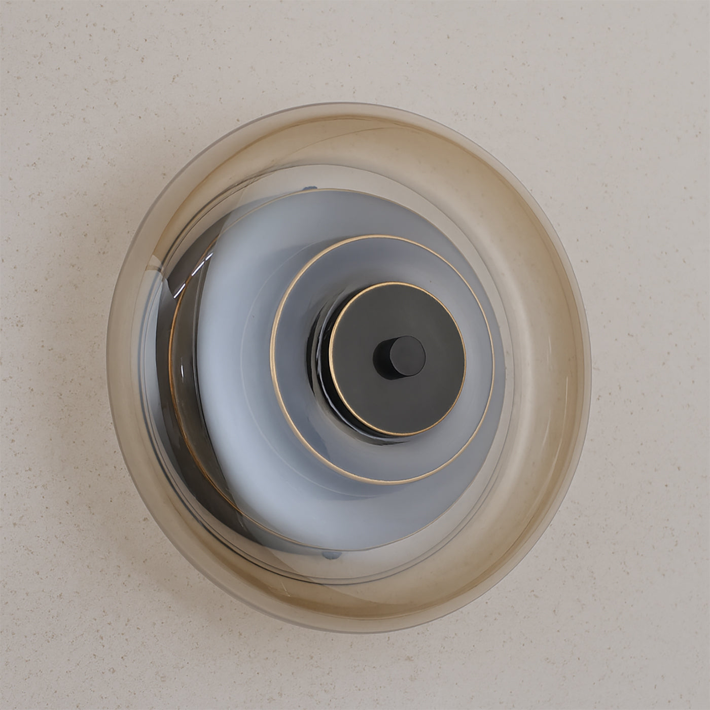 Anthé Circular Dish Glass Wall Light Sconce