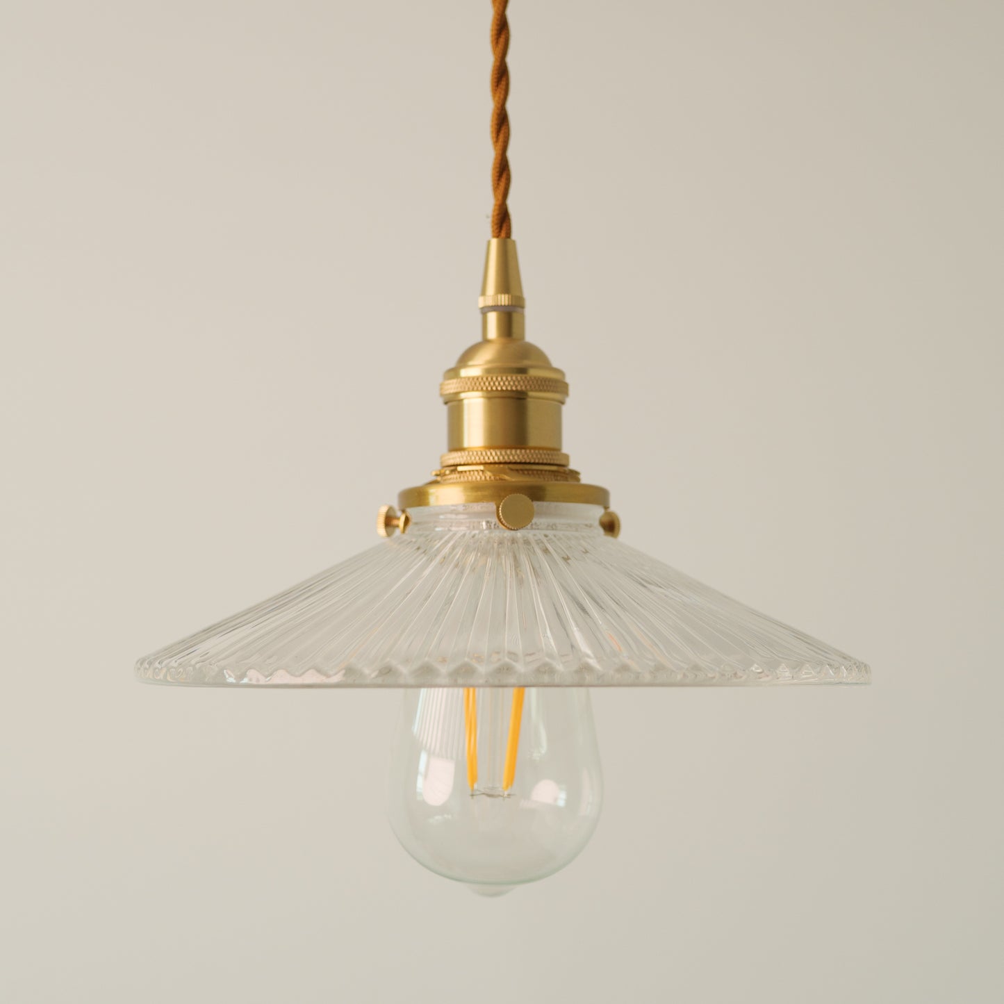 Finch Ribbed Glass Pendant Light
