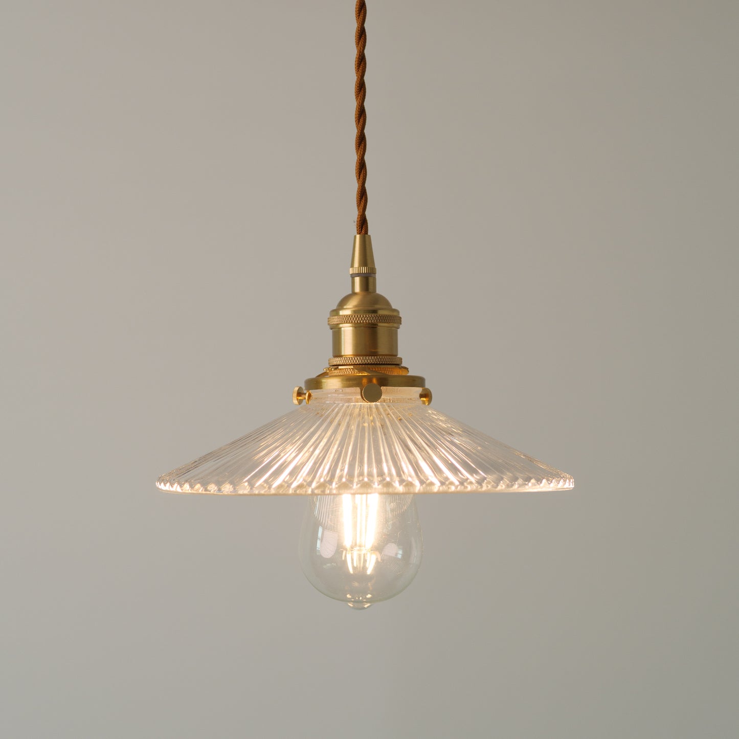 Finch Ribbed Glass Pendant Light