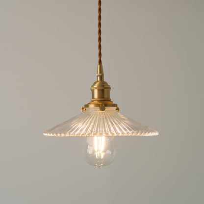 Finch Ribbed Glass Pendant Light