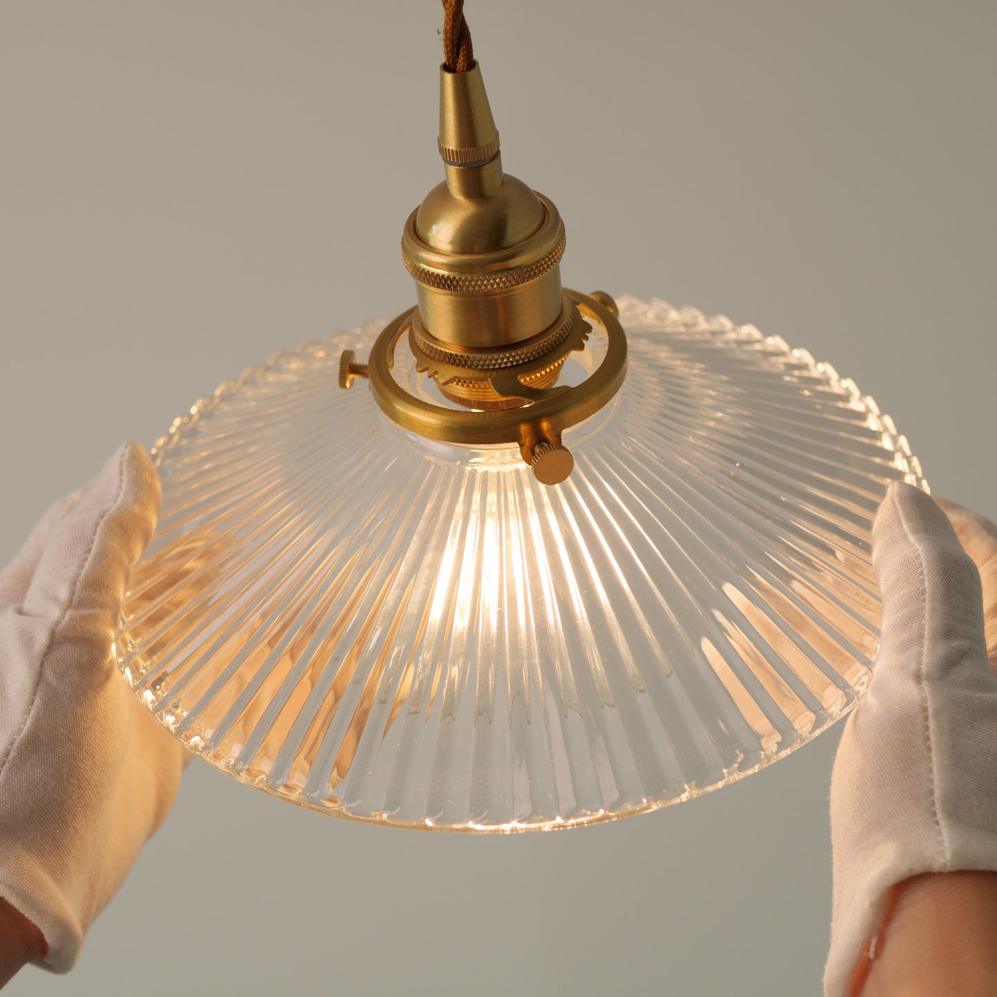 Finch Ribbed Glass Pendant Light