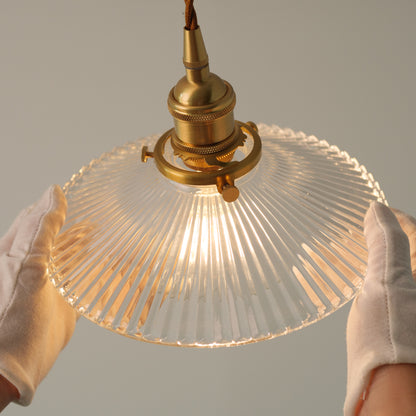 Finch Ribbed Glass Pendant Light