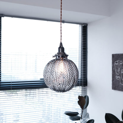 Black Florienne Glass Pendant Light