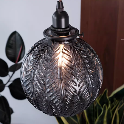 Black Florienne Glass Pendant Light