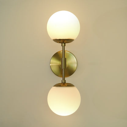 Ritz Duo Brass Art Deco Wall Sconce