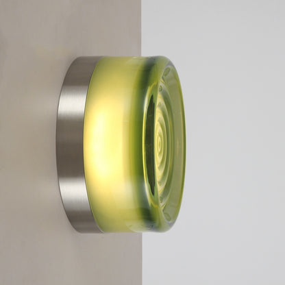 Luna Yellow And Green Glass Wall Light