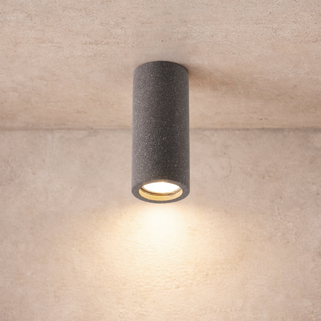 Lithos Minimalist Concrete Ceiling Light, Downlight, Spotlight