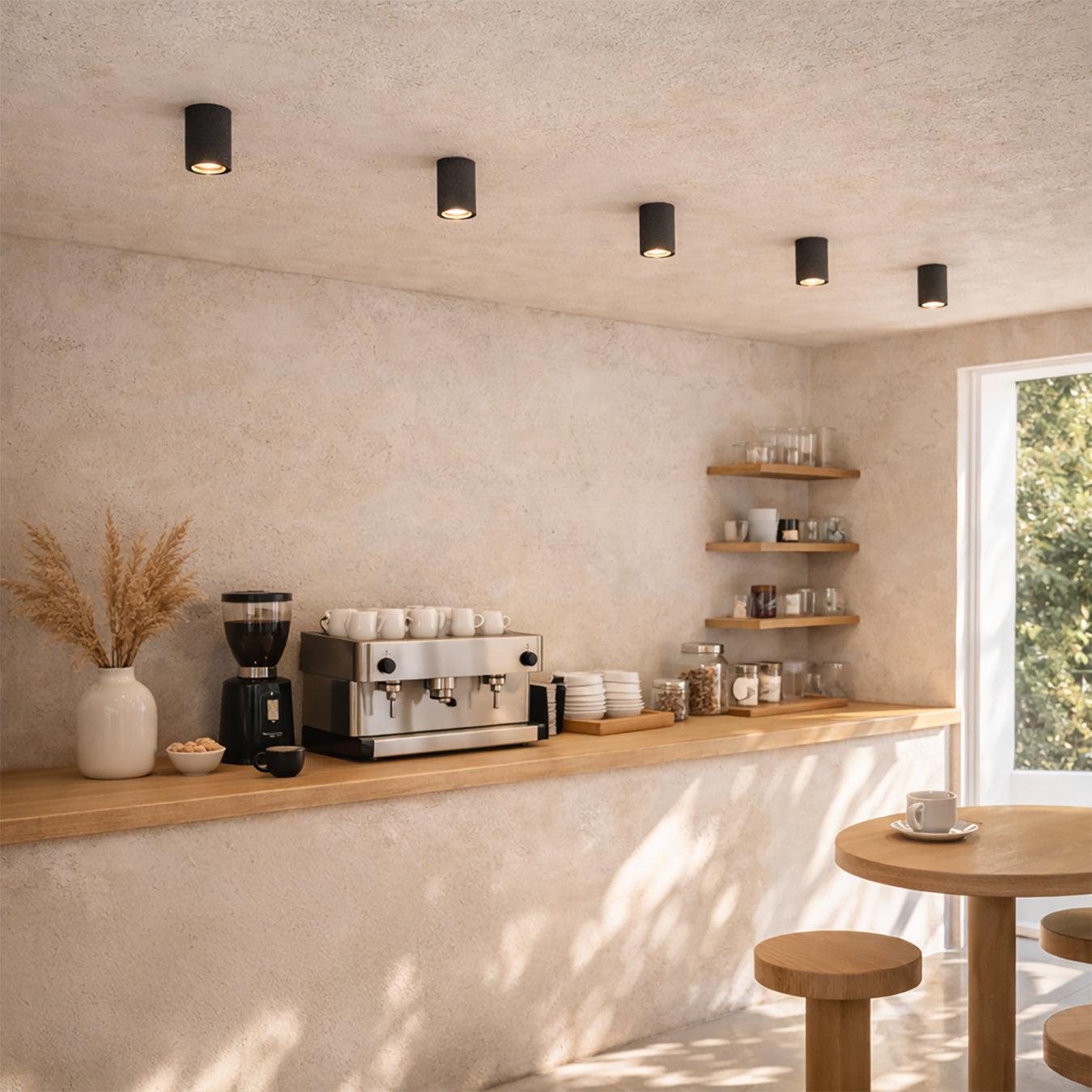 Lithos Minimalist Concrete Ceiling Light, Downlight, Spotlight