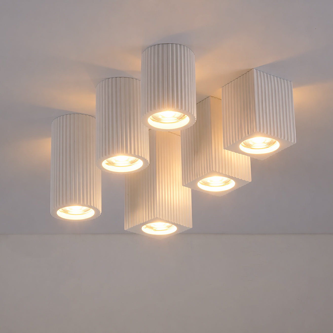 Shiro Fluted Minimalist Contemporary Ceiling Light
