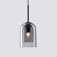 Harper Double Glass Shade Modern Minimalist Pendant Light