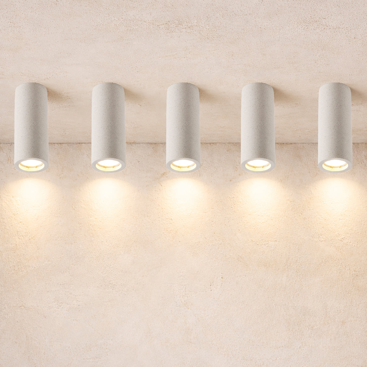 Lithos Minimalist Concrete Ceiling Light, Downlight, Spotlight