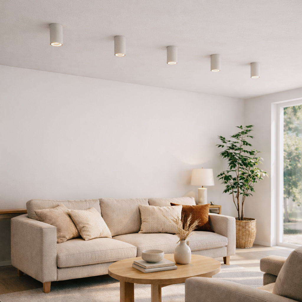 Lithos Minimalist Concrete Ceiling Light, Downlight, Spotlight