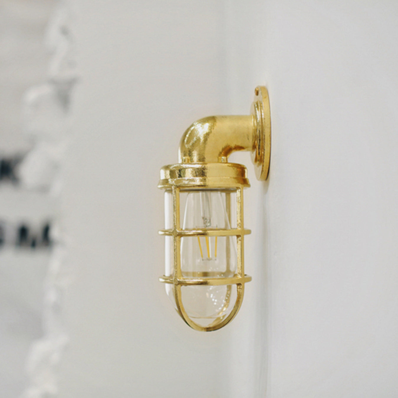 Nautilus Beacon Brass Cage Outdoor Wall Sconce : Tudo&Co