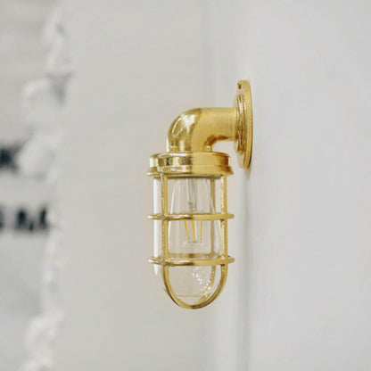 Nautilus Beacon Brass Cage Outdoor Wall Sconce : Tudo&Co