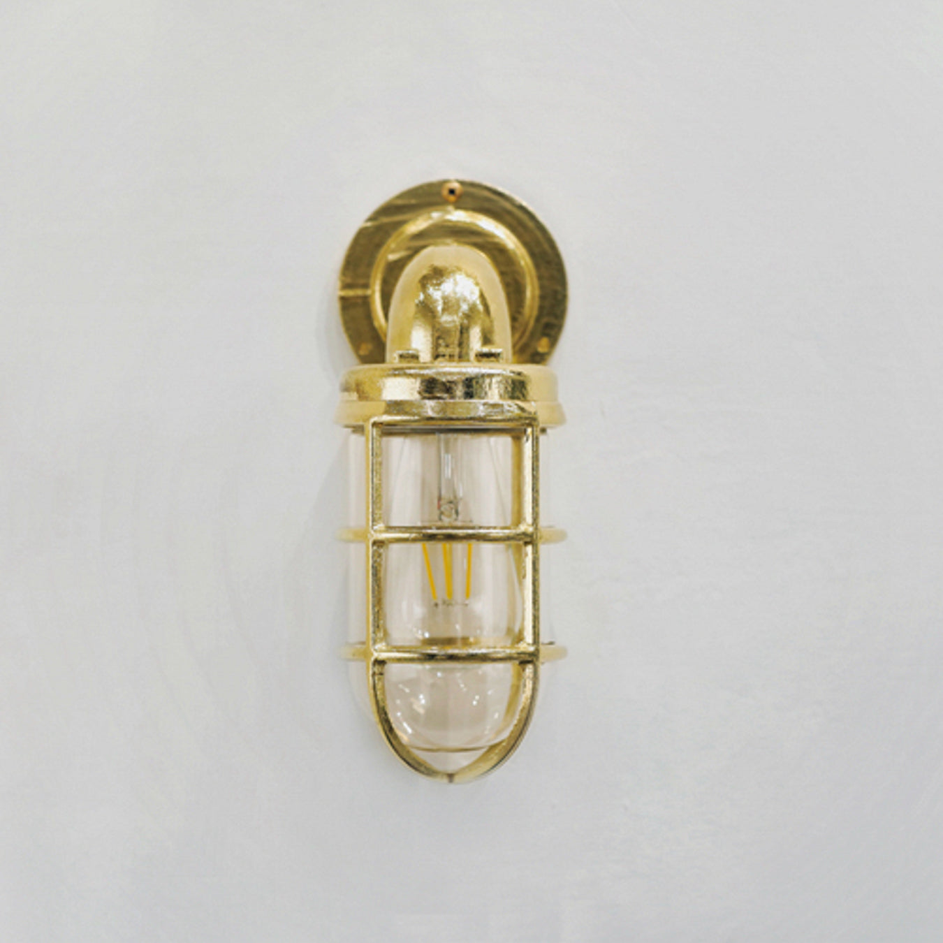 Nautilus Beacon Brass Cage Outdoor Wall Sconce : Tudo&Co