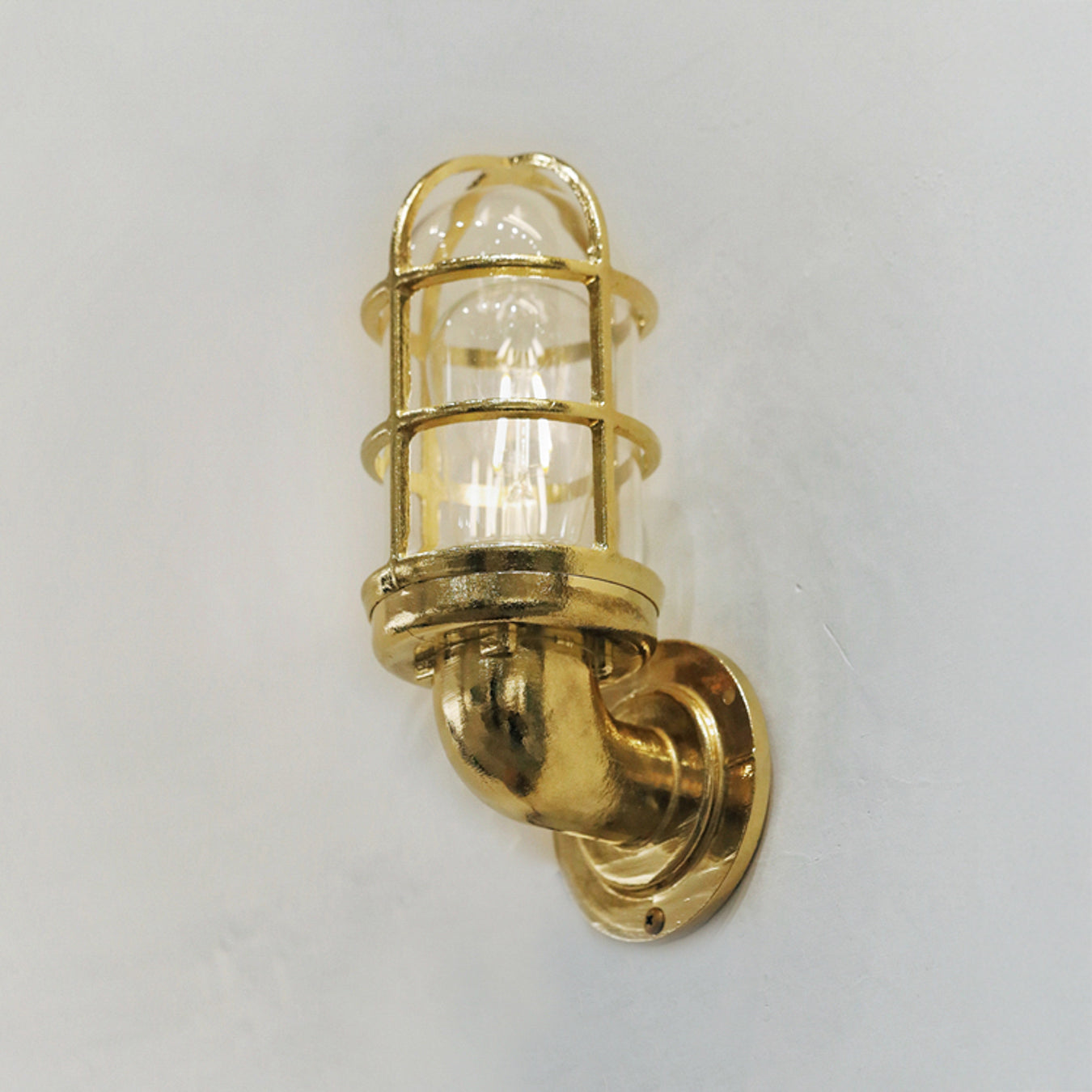 Nautilus Beacon Brass Cage Outdoor Wall Sconce : Tudo&Co
