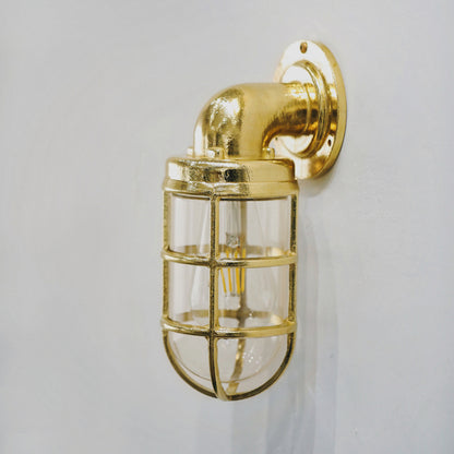Nautilus Beacon Brass Cage Outdoor Wall Sconce : Tudo&Co