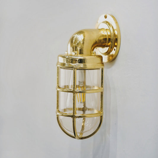 Nautilus Beacon Brass Cage Outdoor Wall Sconce : Tudo&Co