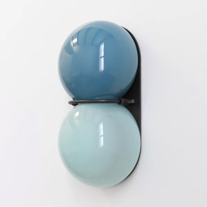 Capella Mid Century Modern Duo Sphere Wall Light Sconce