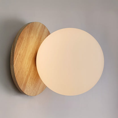 Odesa Wooden Plate Minimalist Line Wall Light