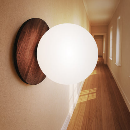 Odesa Wooden Plate Minimalist Line Wall Light