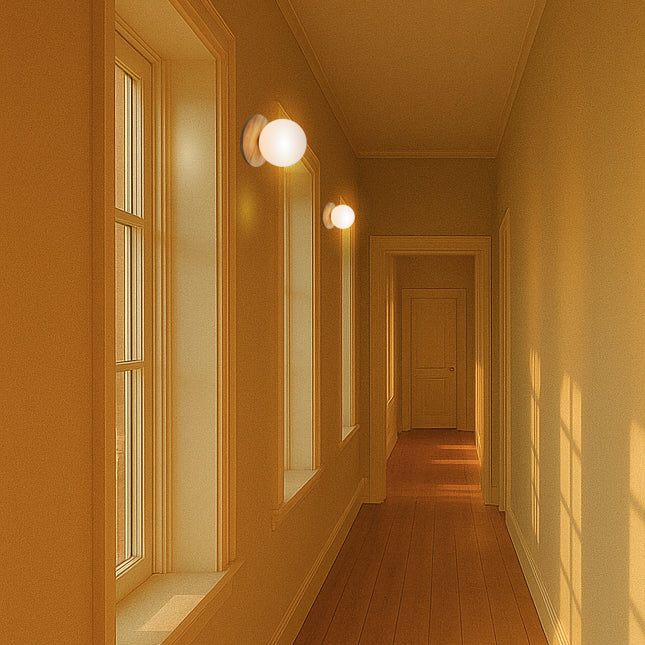 Odesa Wooden Plate Minimalist Line Wall Light