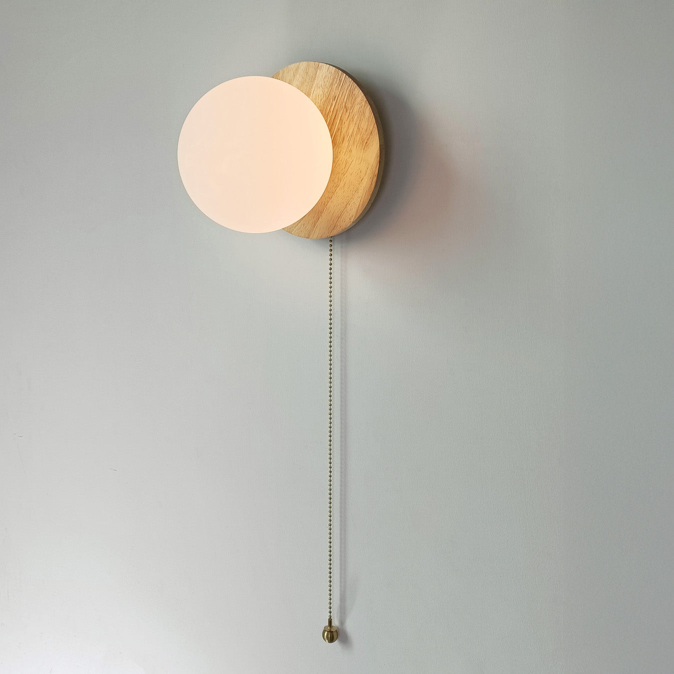 Odesa Wooden Plate Minimalist Line Wall Light