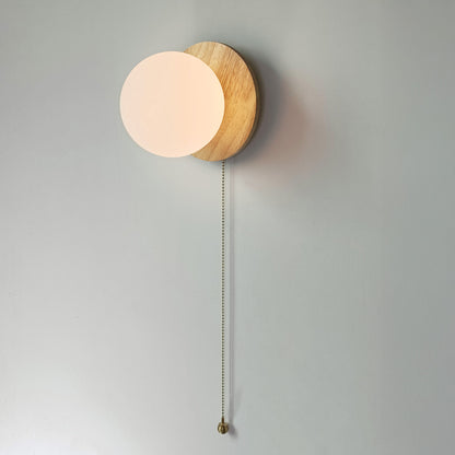 Odesa Wooden Plate Minimalist Line Wall Light