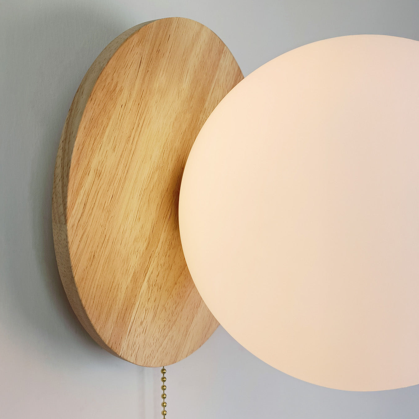 Odesa Wooden Plate Minimalist Line Wall Light