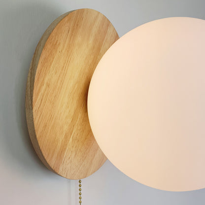 Odesa Wooden Plate Minimalist Line Wall Light