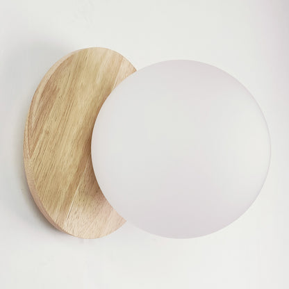 Odesa Wooden Plate Minimalist Line Wall Light