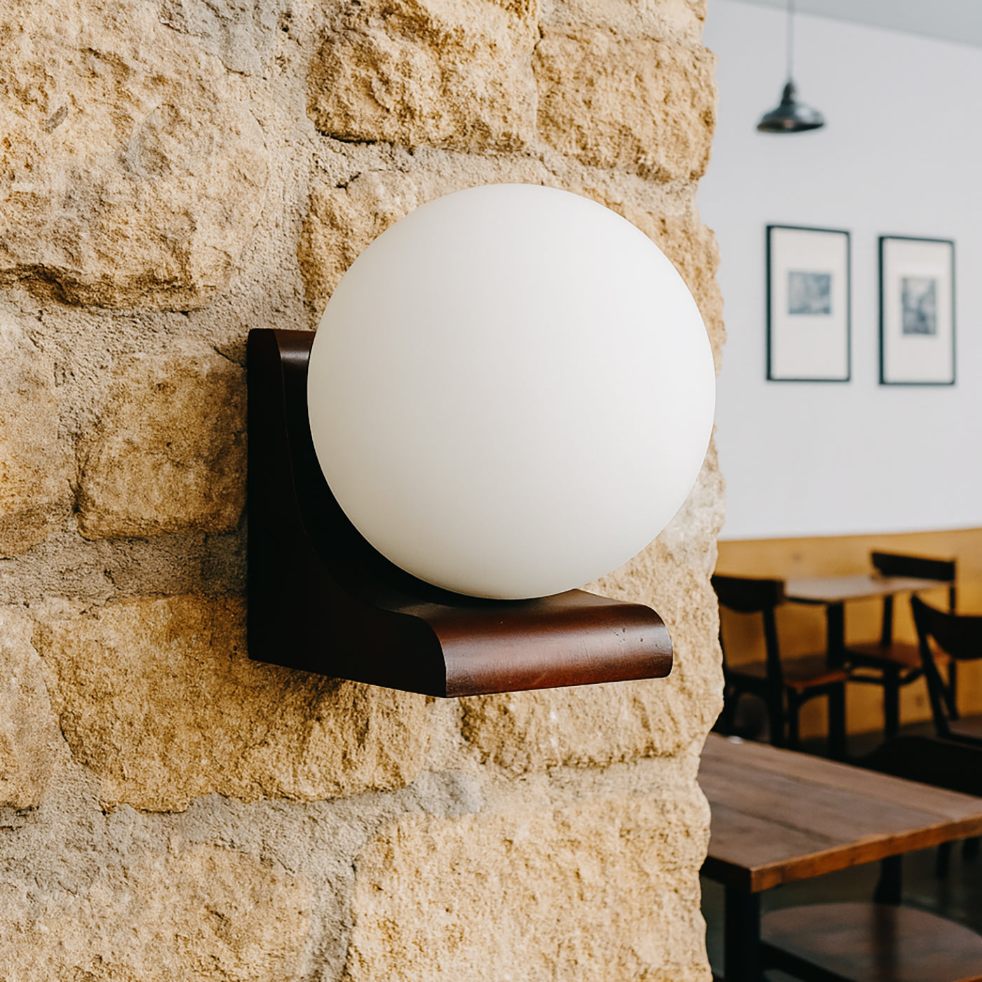 Matteo Midcentury Modern Sphere Wall Light