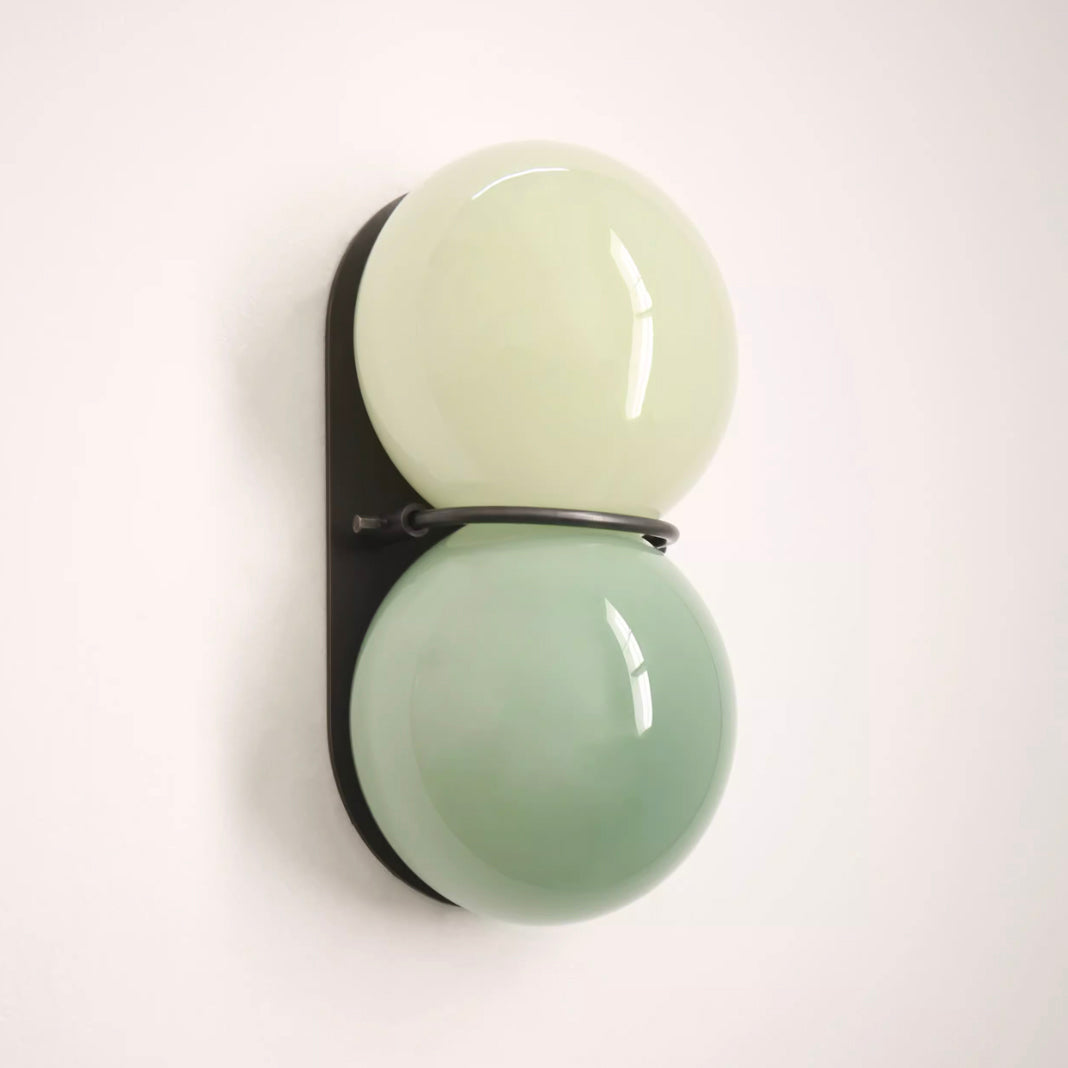 Capella Mid Century Modern Duo Sphere Wall Light Sconce