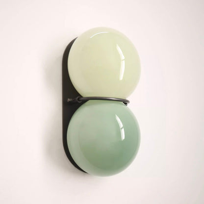 Capella Mid Century Modern Duo Sphere Wall Light Sconce