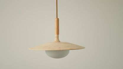 Annadel Sonoma Wood And Stone Japandi Pendant Lights