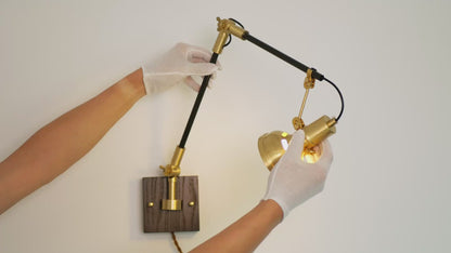 Mill House Long Arm Brass Wall Light