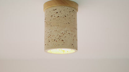 Sonoma Wood And Stone Minimalist Ceiling Light