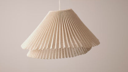 Genoise layered fabric wabi sabi minimalist japandi pendant light