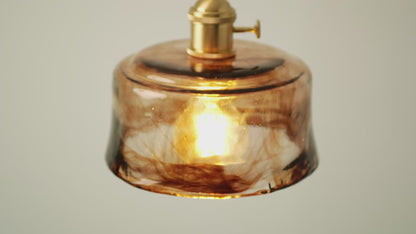 Aurelian Tinted Melted Glass Pendant Light