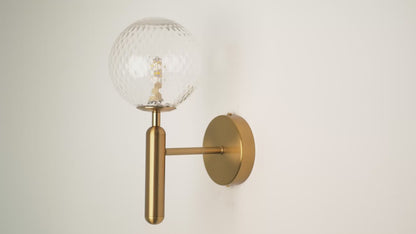Nostra Minimalist Line Glass Globe Wall Light