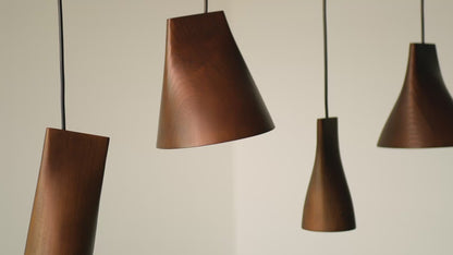 Walnut Solid Wood Minimalist Scandinavian Pendant Light