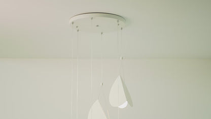 White Glider Minimalist Line Pendant Light