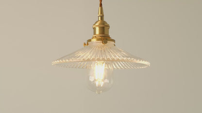 Finch Ribbed Glass Pendant Light
