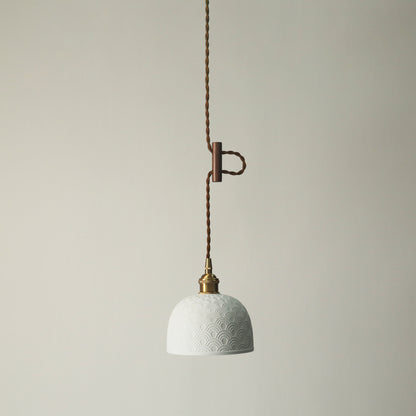 Seigaiha Japanese Wave Ceramic Pendant Light