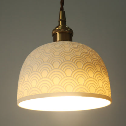 Seigaiha Japanese Wave Ceramic Pendant Light