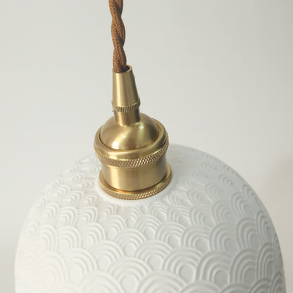 Seigaiha Japanese Wave Ceramic Pendant Light