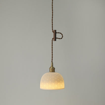 Seigaiha Japanese Wave Ceramic Pendant Light