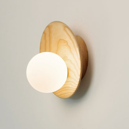 Dekisugi Wooden Plate Japandi Wall Light