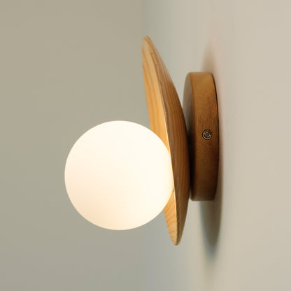 Dekisugi Wooden Plate Japandi Wall Light