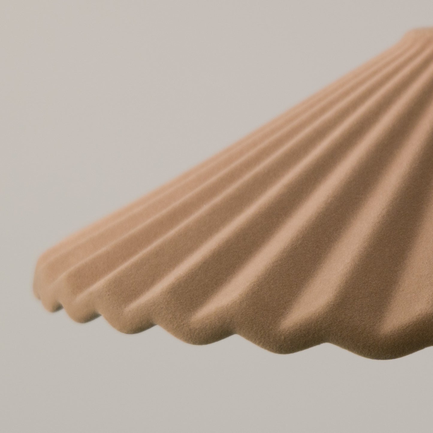 Clay Porcelain Fluted ceramic pendant light